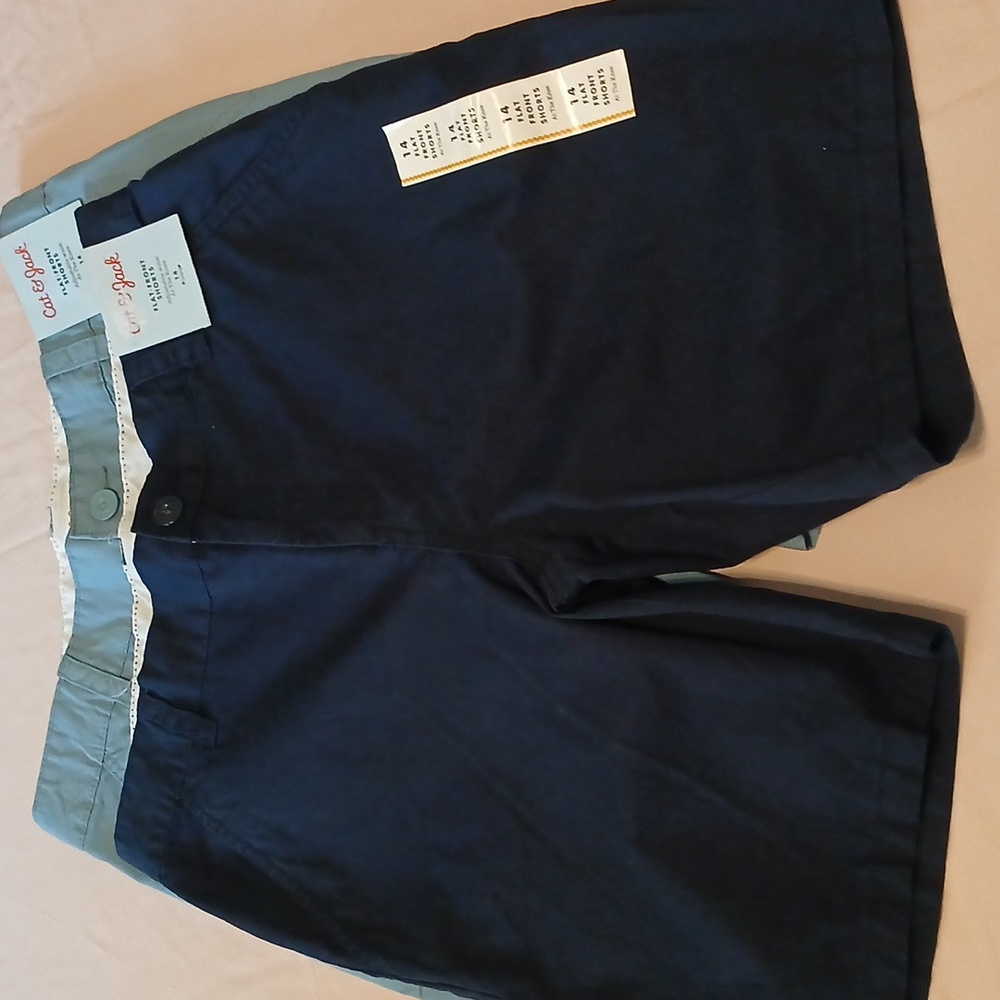 Cat & Jack Boys Light Blue and Dark Blue Shorts(2)pairs - Picture 3 of 3